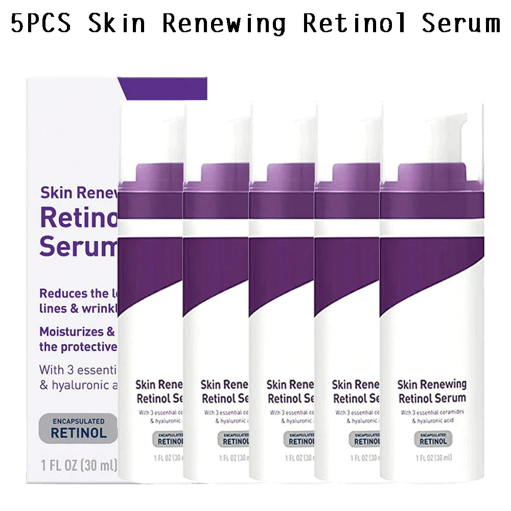 

5PCS Original Skin Renewing Retinol Serum 30ml Anti-aging Anti-wrinkles Reduce Fine Lines Moisturizing Nourishing Repair Barrier