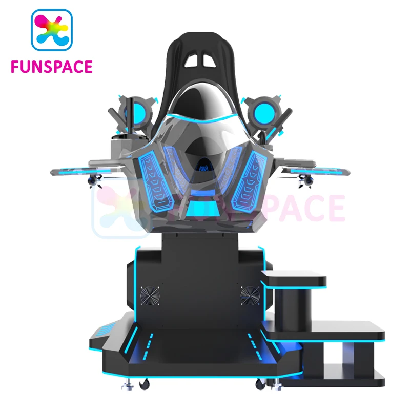 Фото Оптовая продажа VR-оборудования Funspace Factory: 9D VR-симулятор полетов и стрельбы, игровой автомат виртуальной реальности «Самолет» №3