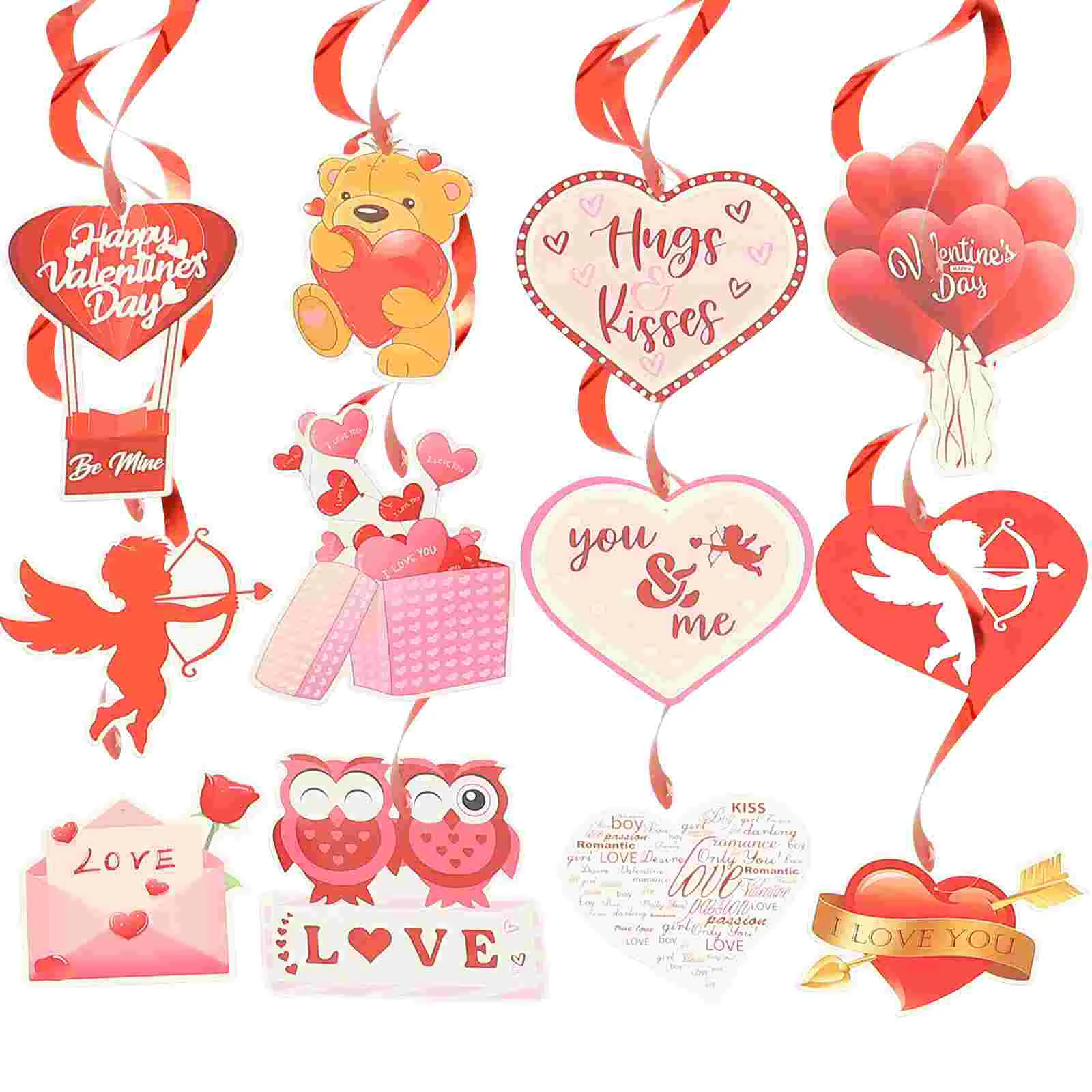 

Valentine Day S Heart Swirls Hanging Ornament Swirl Spiral Wedding Pendant Decorations Love Decor Party Decoration Garland