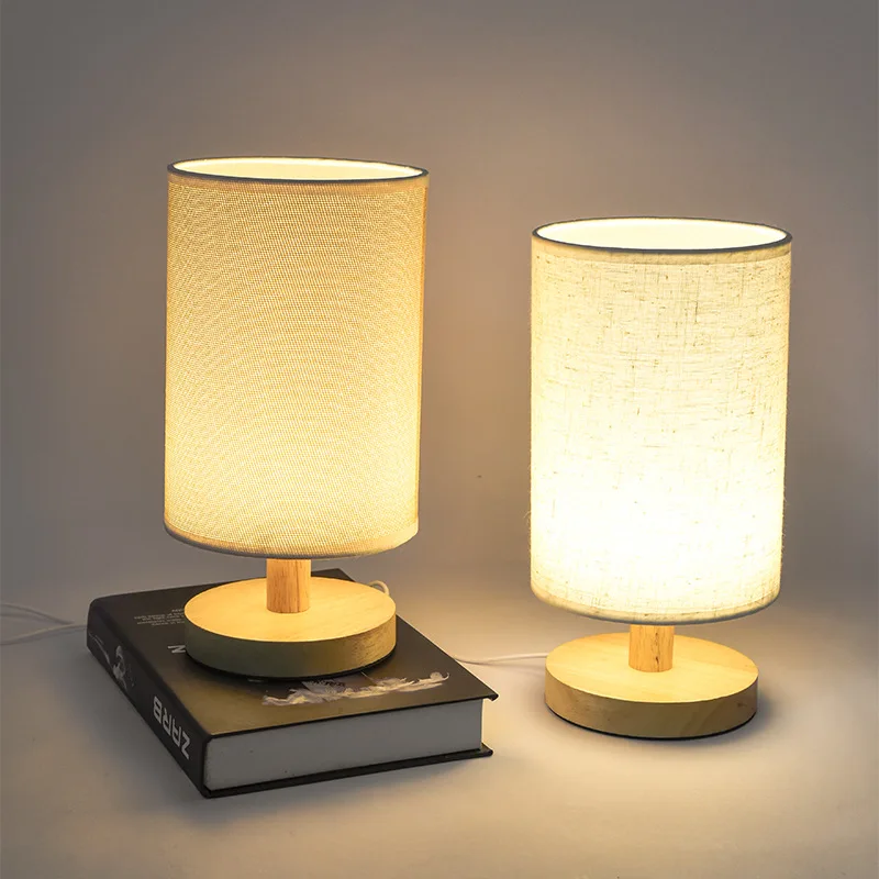 

Fabric Decorative Desk Light USB Recharge Eye Protective Reading Light Minimalist Nightstand Desk Lamp for Bedroom Living Room
