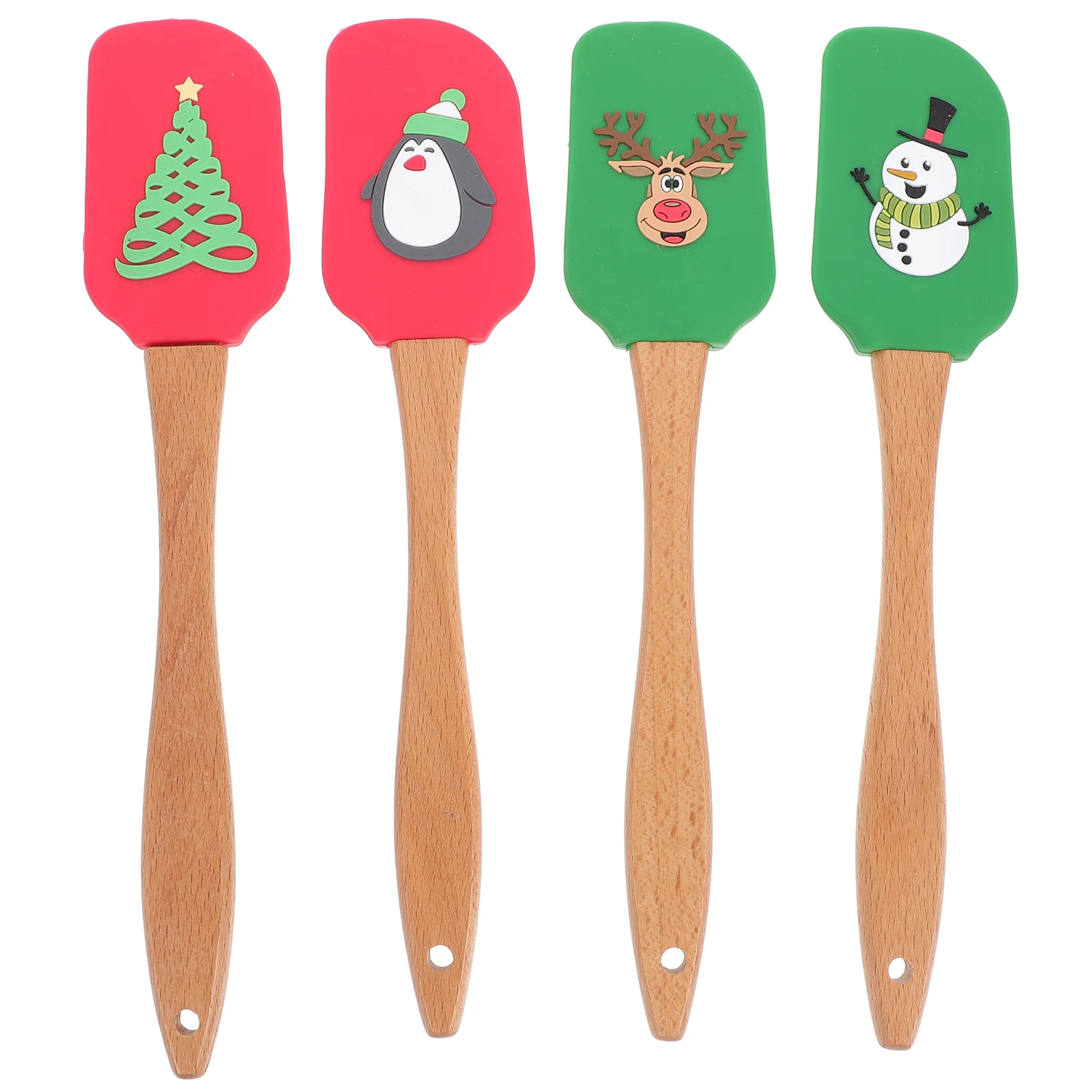 

Spatula Christmas Silicone Scraper Cake Baking Cream Buttermixing Decorating Spatulas Kitchen Batter Scrappers Cooking Handle