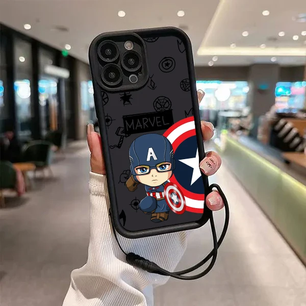 Q версия чехла для телефона Marvel Человек-паук Xiaomi 14 12T 11 POCO X6 X5 X4 X3 C65 C61 C31 F5 F4 F3 F2 глаза