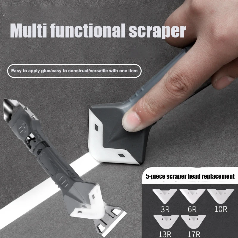 5 In 1 Caulk Remover Tools Kit Grout Removal Tool Sealant Finishing Glue Angle Scraper Floor Mould Hand