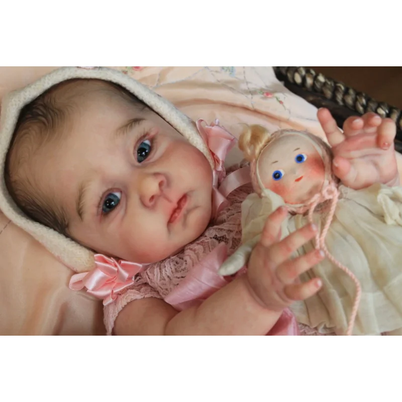 

23inch Unpaint Blank Big Size Toddler Baby Popular Huxley Reborn Baby Dol Vinyl Doll Kit Unfinished Bebe Parts with cloth body