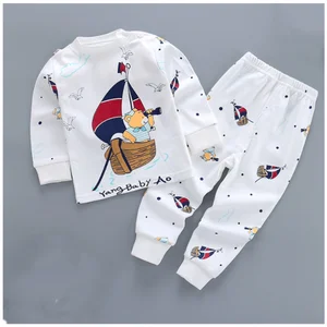 Одежда для новорожденных хлопковая одежда с длинными рукавами для младенцев топ + штаны, 2 предмета, одежда для маленьких мальчиков и девочек с героями мультфильмов Прямая поставка, унисекс, E0071