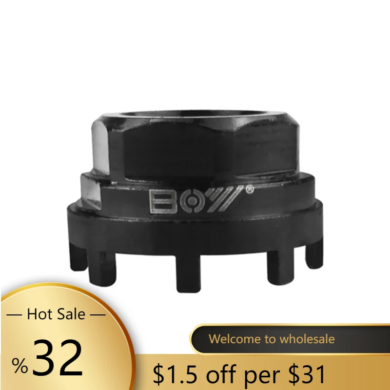 

Bicycle Bike 8 Notch Cartridge Bottom Bracket Tool Carbon Steel Axis Sleeve Anti-rust No Fading Bike Bicycle Cycling Accessories