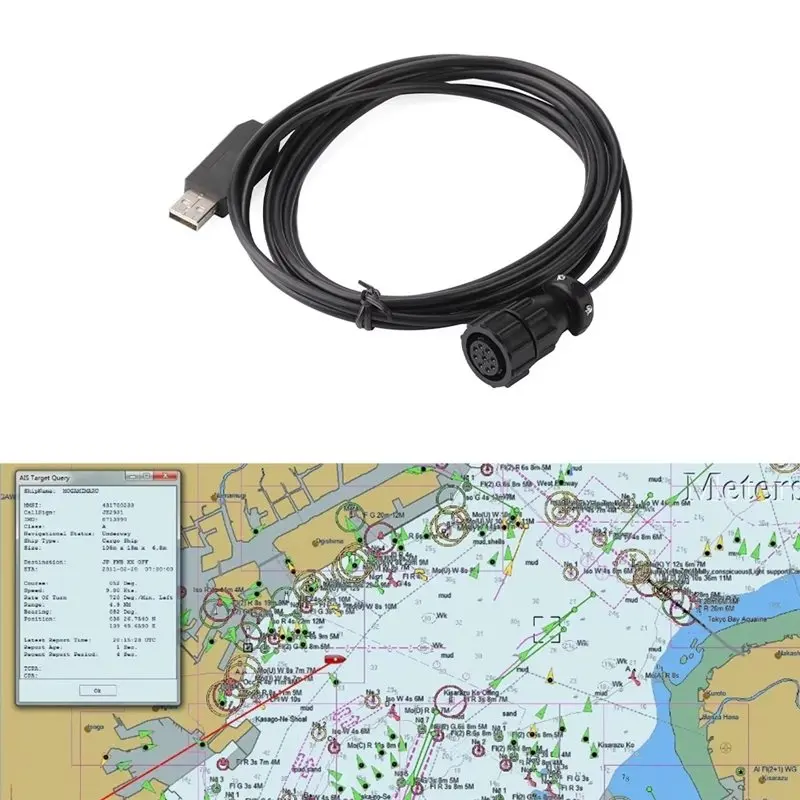 Фото N26R-NPC-100 Кабель USB для передачи данных с разъемом Pilot Plug AIS, 2 метра №2