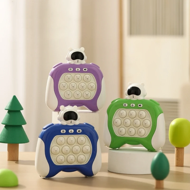 

HUYU Game Console Toy Reaction Training Finger Press Puzzle Travel Toy Decompressing Push Toy Handheld Pocket Toy Kids Favor