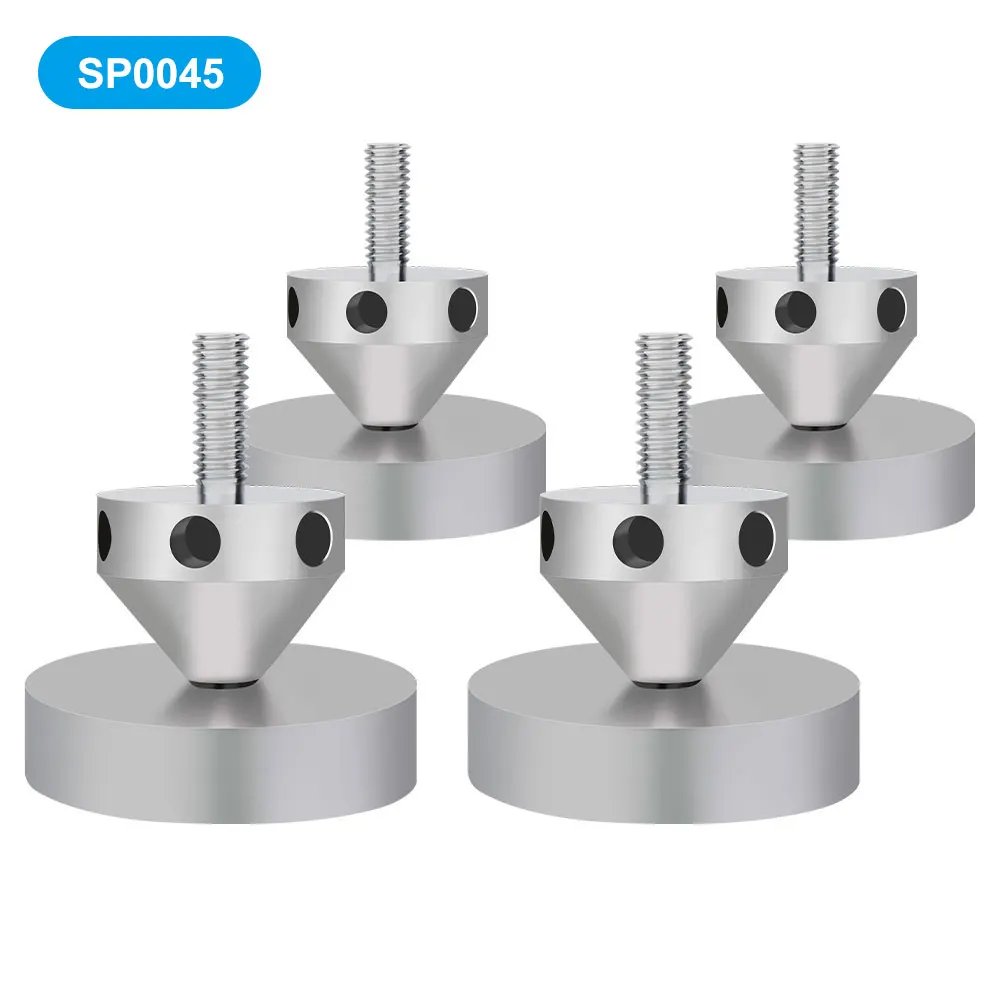 

4 Sets Stainless steel 316 Speakers Stand Feet Base Pad Loudspeaker Cone Floor Foot Nail Shockproof Mat for Amplifier DVD-Player