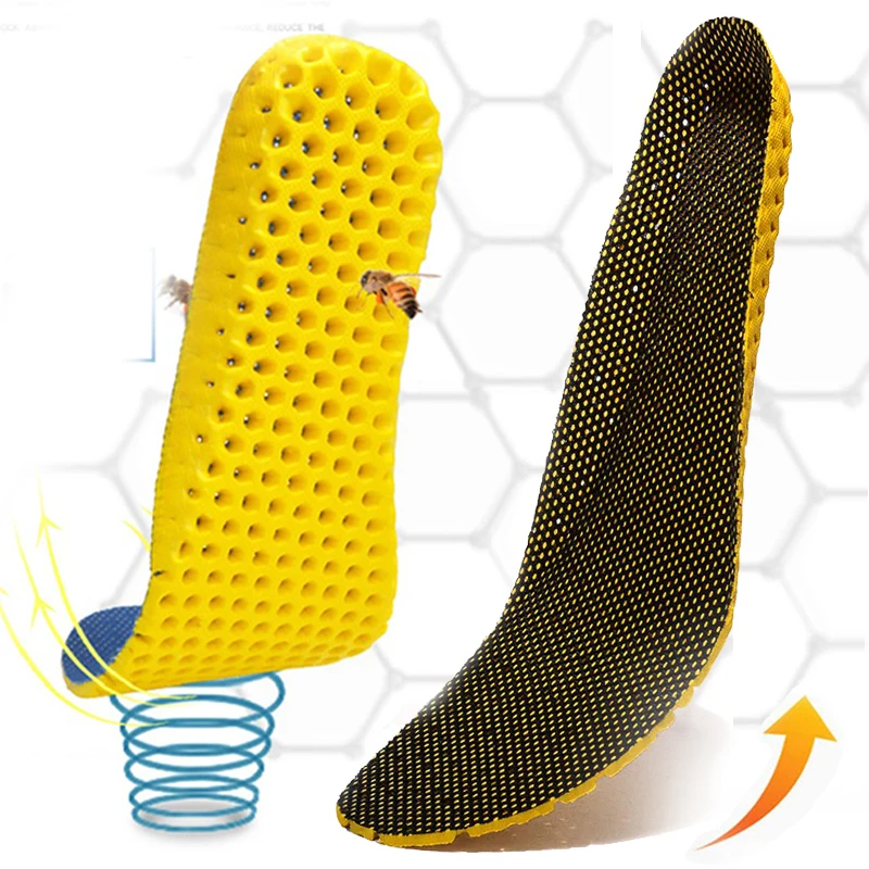 Стельки из пены с эффектом памяти для мужчин и женщин, дышащие, дезодорирующие, ортопедические, для обуви, спортивная амортизирующая обувь
