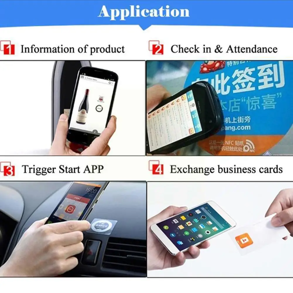 

10pcs NFC Chip 213 Chip Sticker Mini Tag Wet-inlay RFID Smarttags 213 Label Tag Ultralight for Shortcut Anti-counterfeit La P7R6