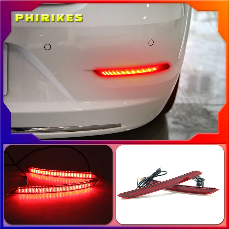 

2 шт., светодиодные красные отражатсветодиодный для заднего бампера Chevrolet Malibu 2016-2018