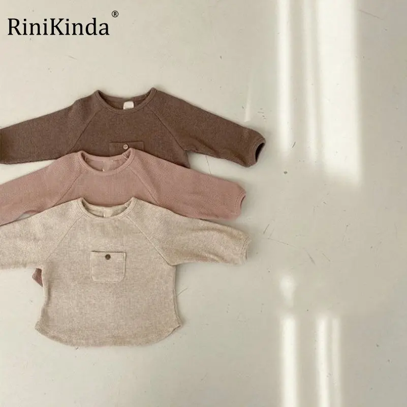 

RiniKinda Children T Shirts Fashion Boys T Shirt Children T-shirt 2023 Spring Baby Boys Girls T-shirt Children Clothes Kids