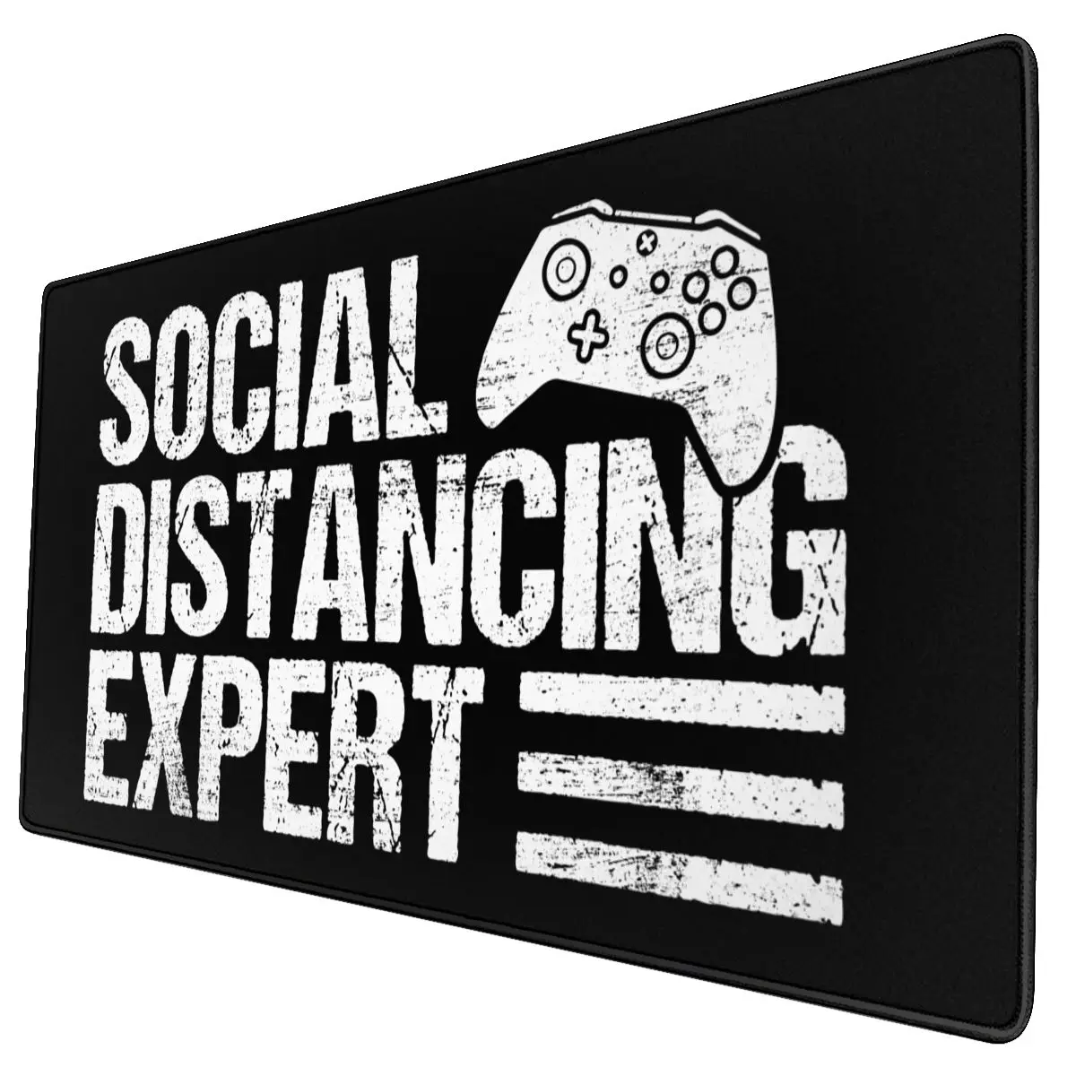 

Social Distancing Expert Funny Vintage Gaming Mouse Pad Keyboard Mouse Mat Big Non-Slip Rubber Mousepad for Computer