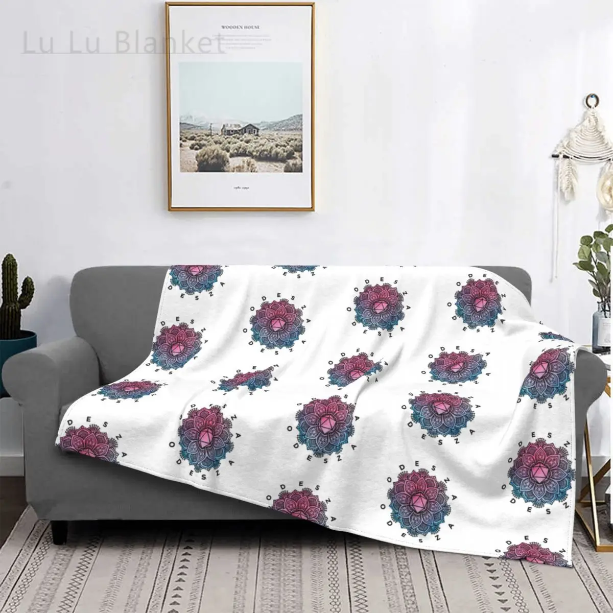 

ODESZA Mandala Blanket Coral Fleece Plush Autumn/Winter Nature Hippie Ultra-Soft Throw Blankets for Home Travel Bedspread