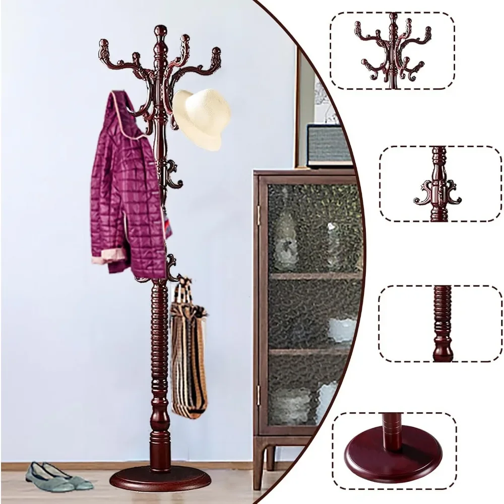 Вешалки для одежды Отдельно стоящие вешалка из натурального дерева прочные