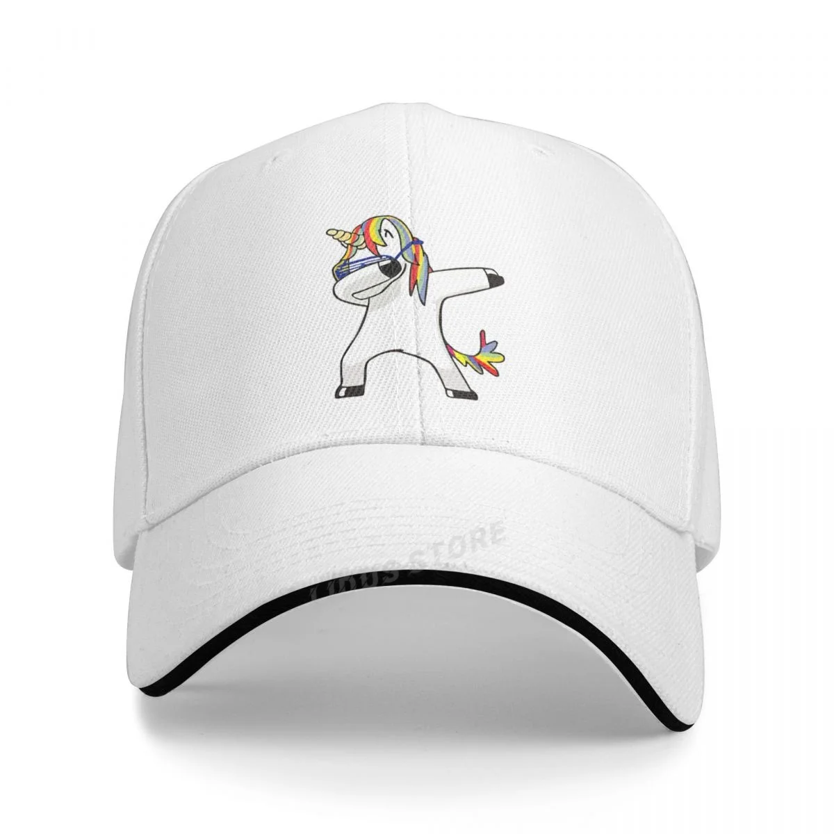 

New Summer Dabbing Cap Fashion Unicorn Print Men Baseball Cap Unisex Funny Dabbing Unicorn Hip Hop Adjustable Dad Hat Bone