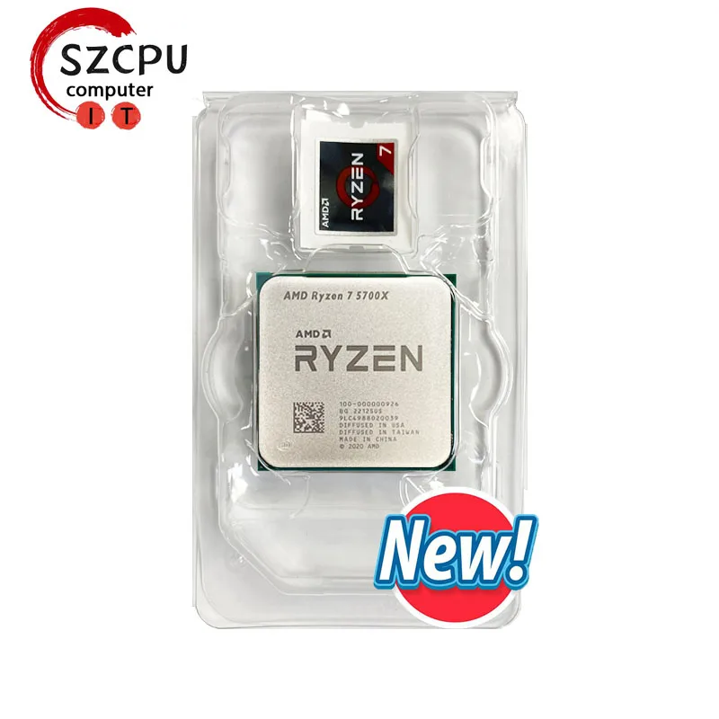 Процессор AMD Ryzen 7 5700X R7 5700X 3,4 ГГц Восьмиядерный 16-поточный ЦПУ 7 нм L3 = 32M 100-000000926 разъем AM4 новый, но без кулера