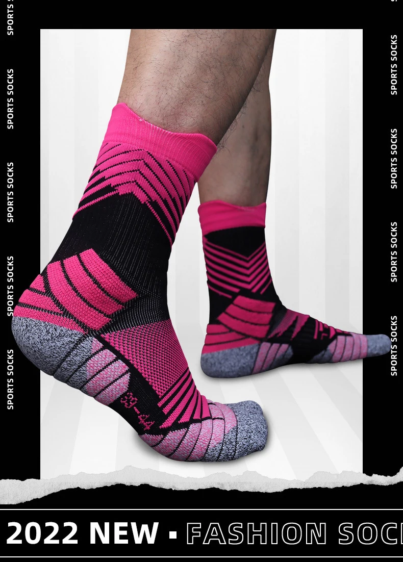 Men Sock Sports Breathable Women Compression Crossborder Supply Running Riding Cycling Knee high Basketball Biking Hockey Soccer