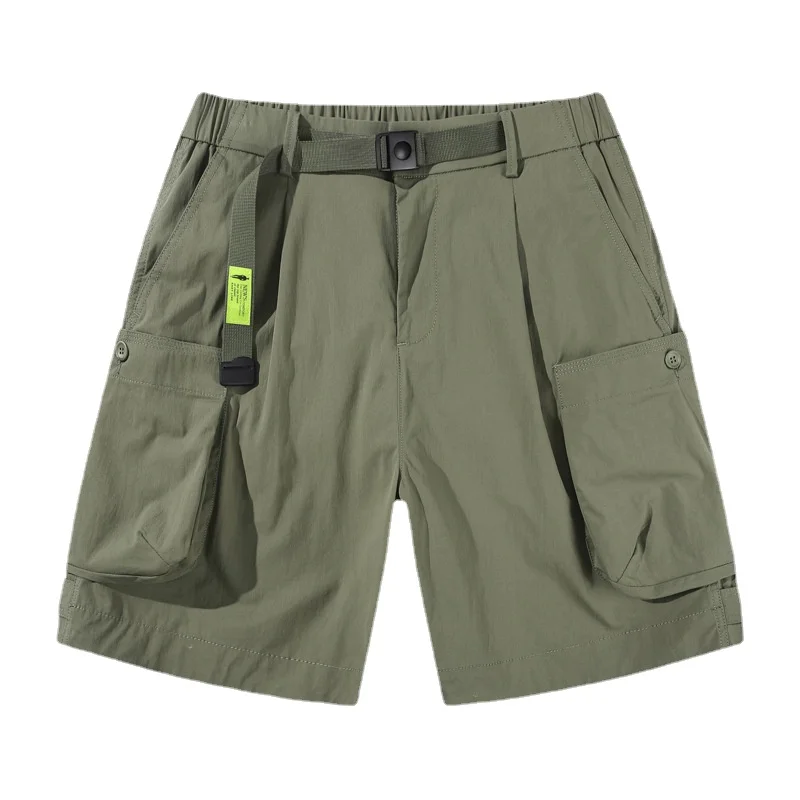 

2023 Summer Men's Belted Cargo Shorts Loose Casual Fashion 5-point Pants