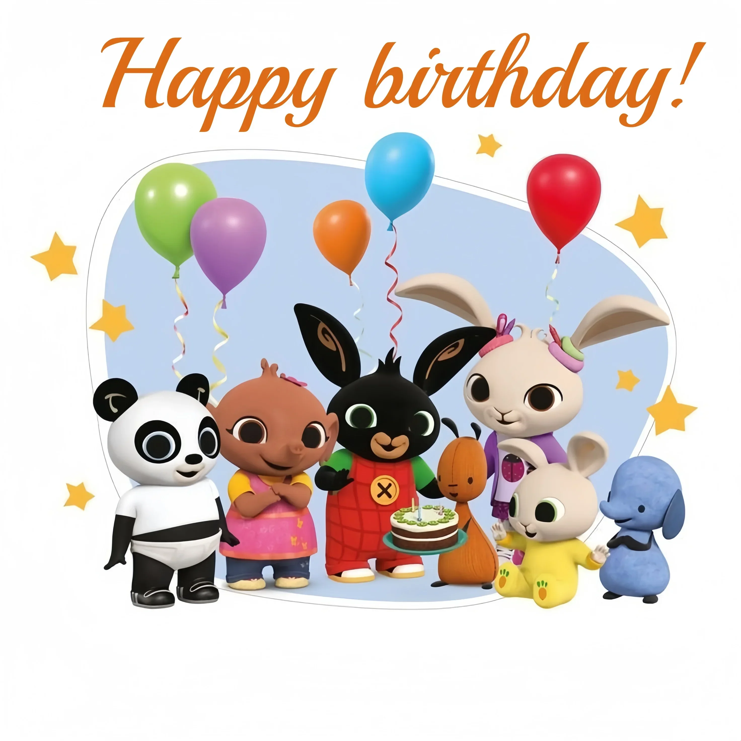 Детский фон для фотосъемки с изображением кроликов