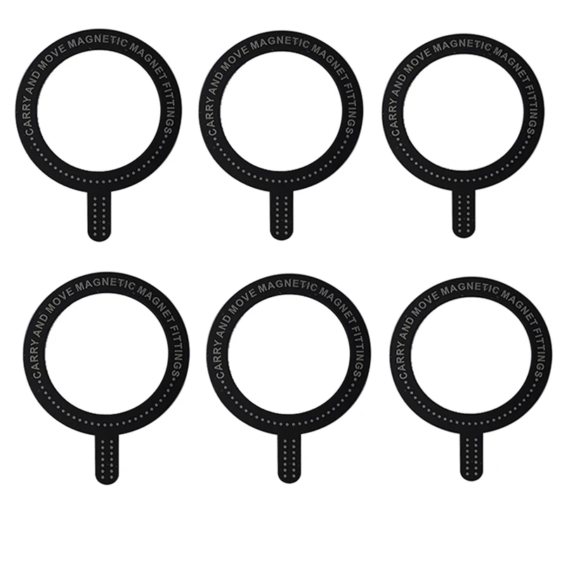 

6pcs Ring Magnetic Sheet for MagSafe Magnetic Phone Magnet Rings Sticker for iPhone 14 13 12 mini Pro Max Wireless Charging