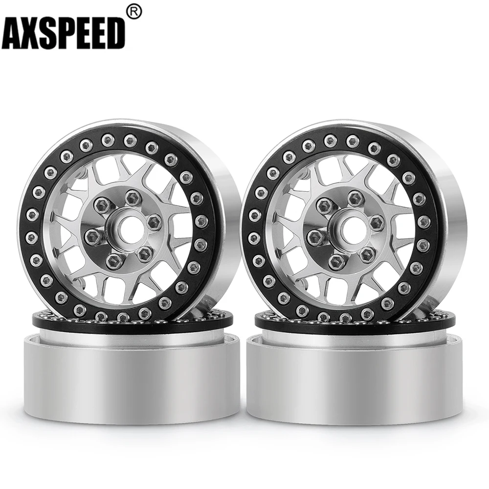 

AXSPEED Aluminum 2.2 inch Beadlock Wheel Rim Hub for 1/10 Axial SCX10 90046 Wraith 90018 D90 Traxxas TRX4 TRX6 RC Crawler Car