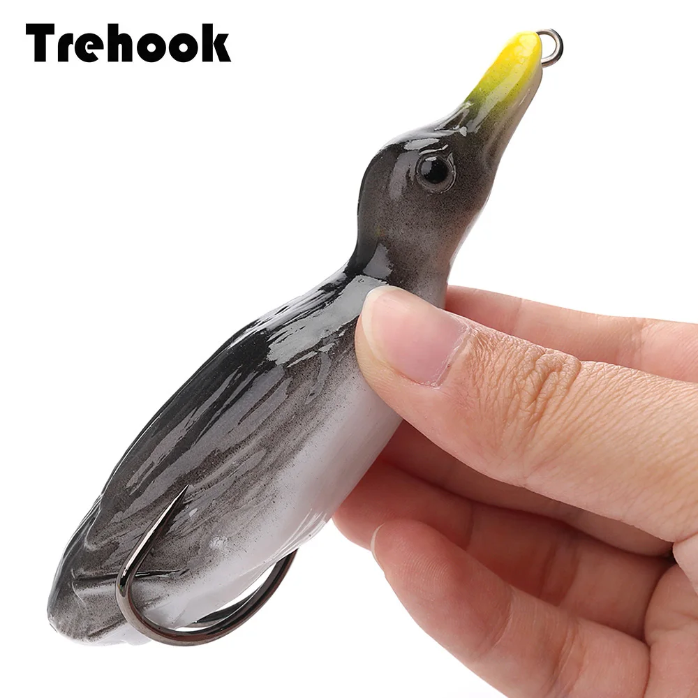 

TREHOOK 10cm 20g Duck Floating Soft Lure Lifellke Design Good Palatability Soft Baits Barbed Hooks