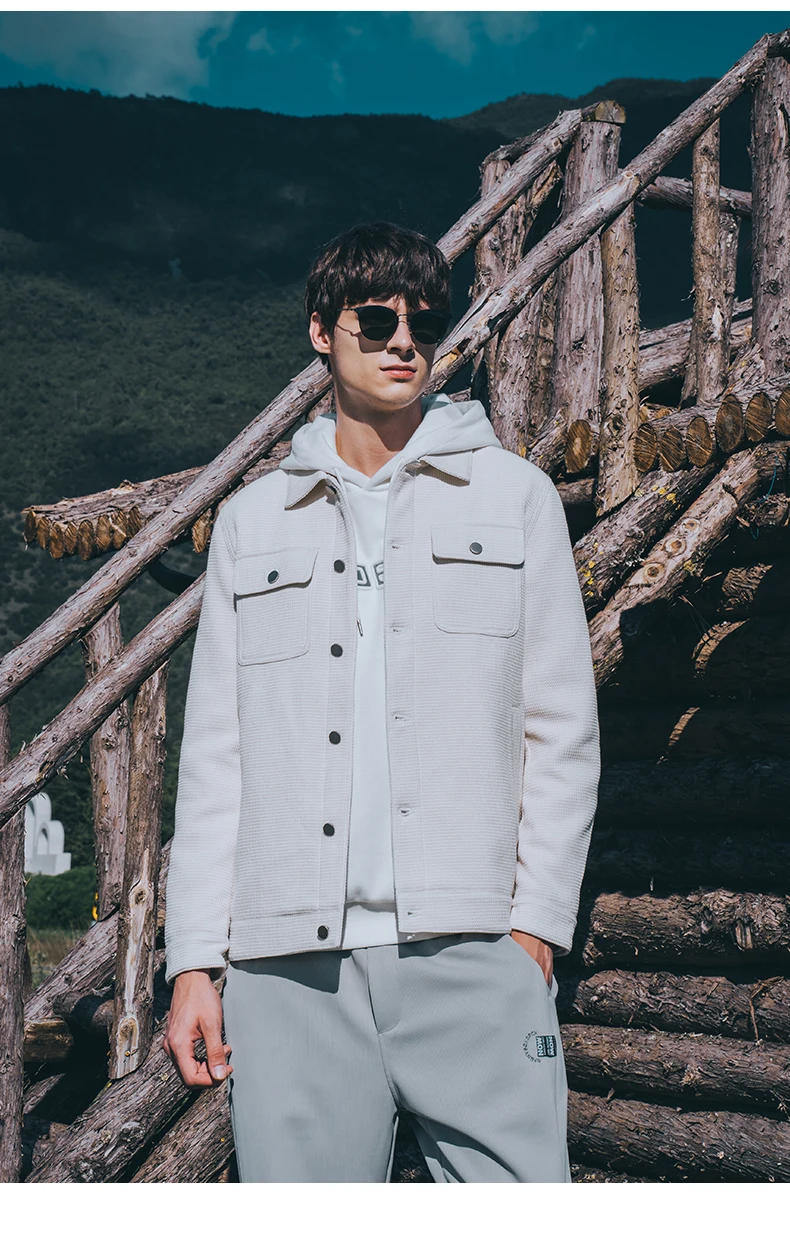 

1860 2022 autumn and winter new product casual grid lapel workers jacket