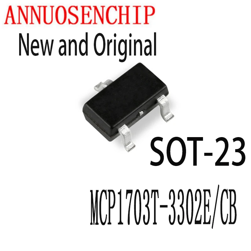 

100PCS New And Original SOT-23 MCP1703 3.3V SOT23 MCP1703T MCP1703T-3302E/CB