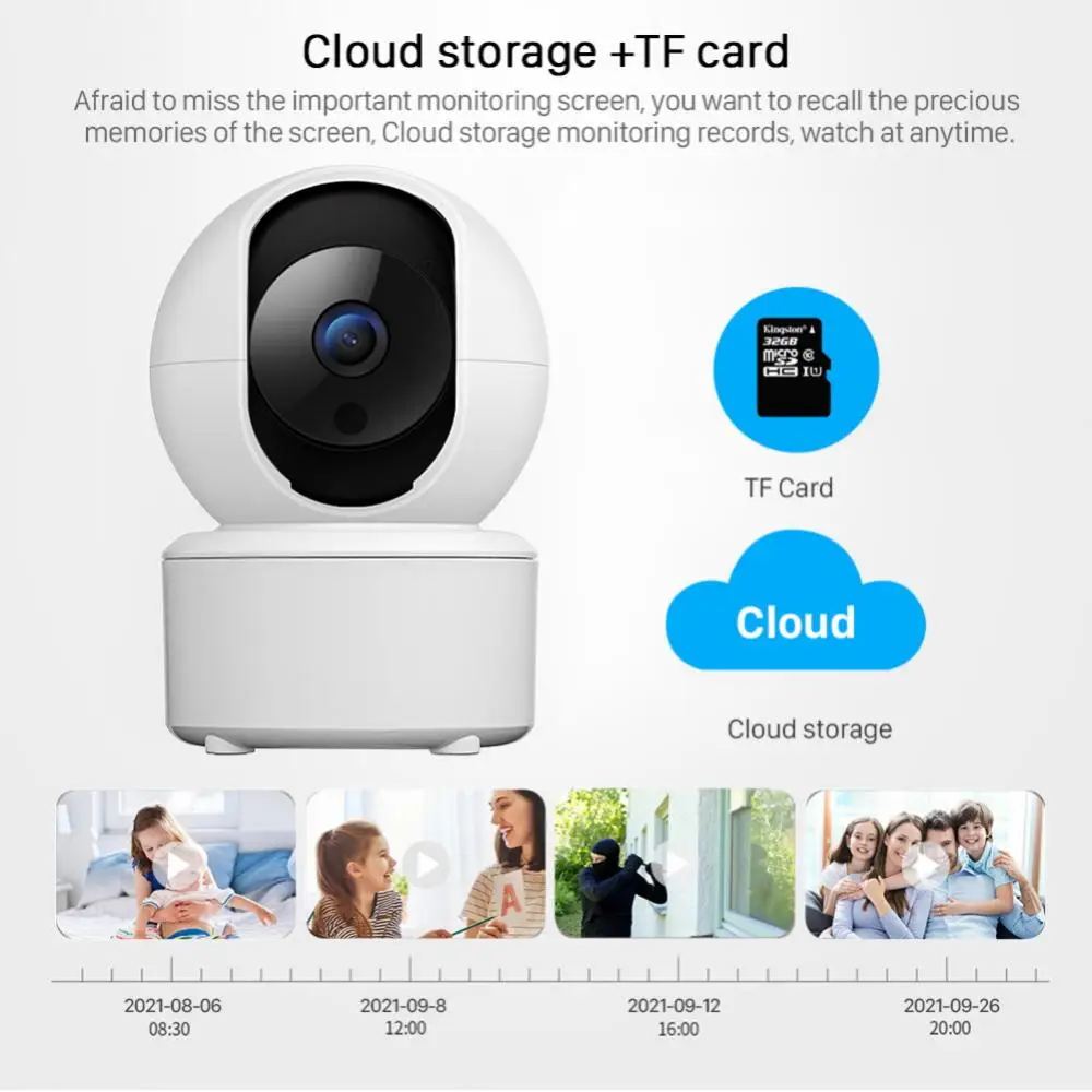 

Infrared Wifi Wireless Cctv Camera Two-way Audio Surveillance Baby Monitor Ip Camera Motion Detection Security Camera Smart Home