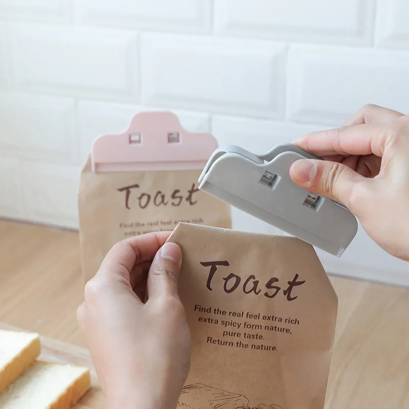 

3Pcs/lot Portable New Kitchen Storage Food Snack Seal Sealing Clips Kitchen Accessories Bag Clips Sealer Clamp for Home Gadget.7