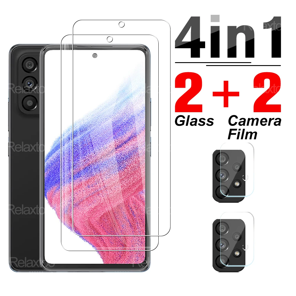 

4 в 1 пленка для объектива из закаленного стекла для Samsung Galaxy A53 5G A21s A51 A71 A41 A21 A52 A72 A32 A20 A30 A50 A70 A10 A40 A31 A02 A12 A22