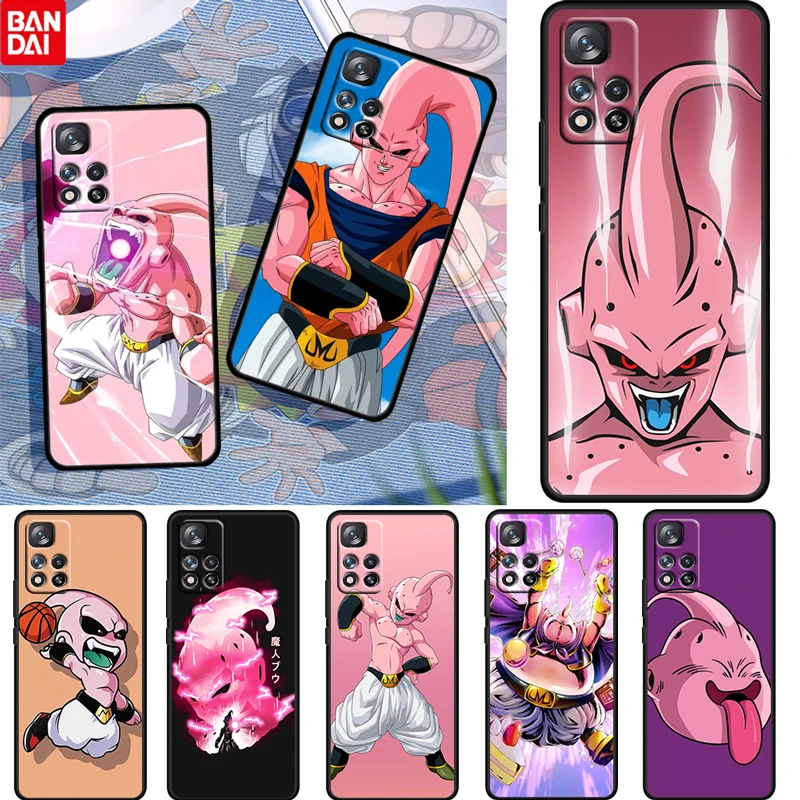 

Dragon Ball Anime Buu For Xiaomi Redmi Note 11 10 11T 10S 9 9S 8 7 6 5 5G 4G TPU Soft Black Phone Case Fundas Coque Capa Cover