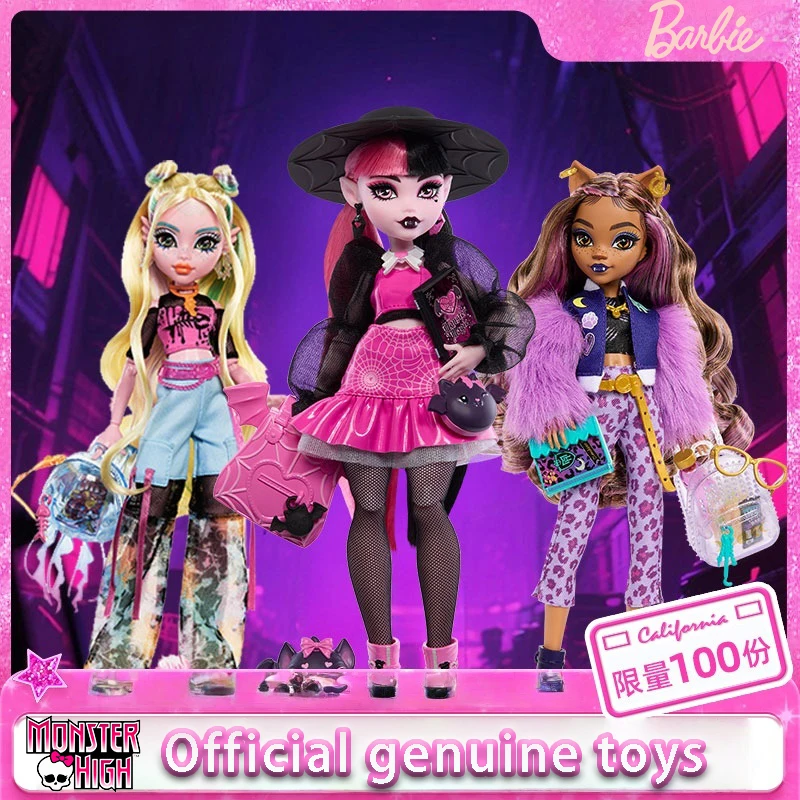 Фото 【new】in stock Official Genuine Barbie Monster High Series Handmade Collection Commemorative Toy Exquisite Birthday Gift №1
