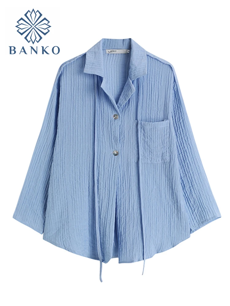 Women Blouses Office Lady Cotton Oversize Simple Solid Color Tops Long Sleeve 2021 Spring Korean Elegant Fashion Striped Shirts