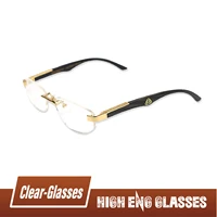 optical glasses frame buffalo horn clear eyeglasses transparent wooden eyeglass frames brand designer eyewear fill prescription