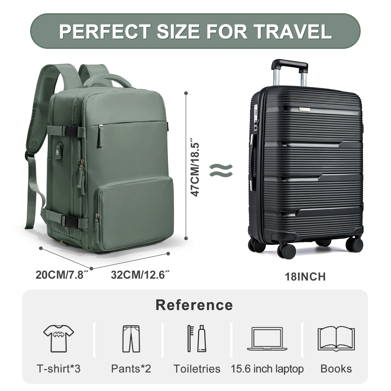 Дорожный рюкзак для ручной клади водонепроницаемый мужчин и женщин