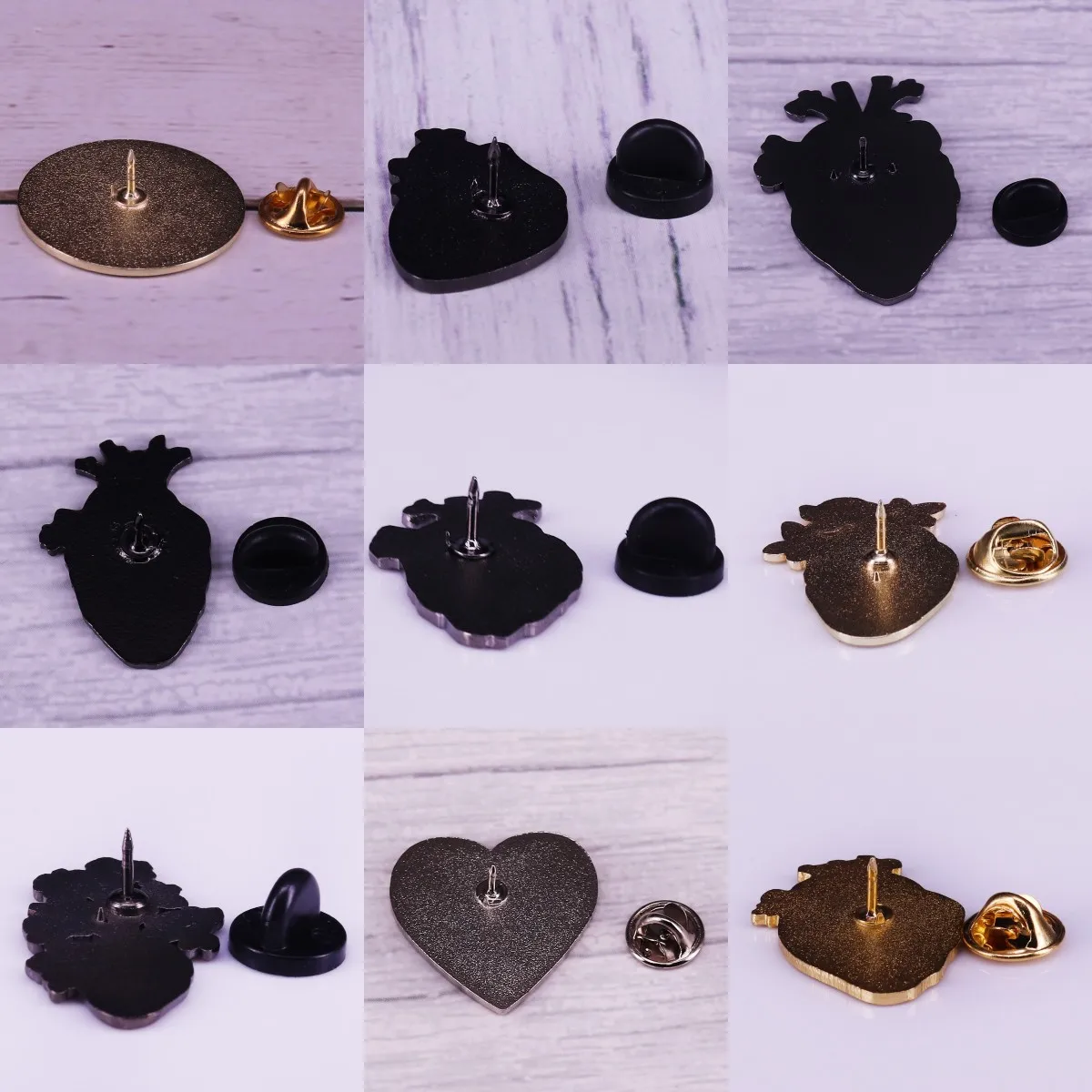 Отличное качество эмалированная булавка в форме сердца медицинские бриллианты