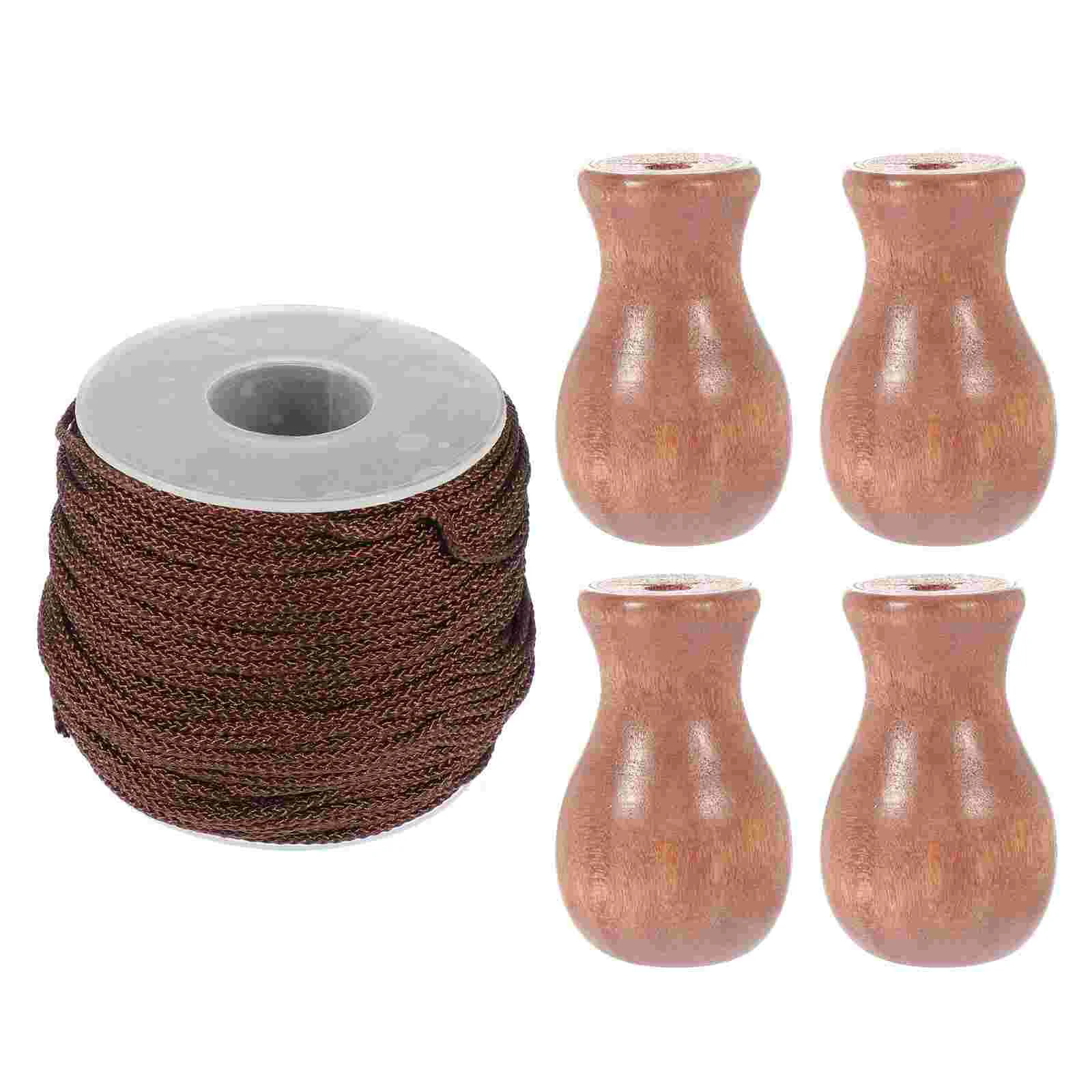 

1 Set Blinds Cord String Window Wood Tassels Braided Lift Shade Cord Curtain Supplies