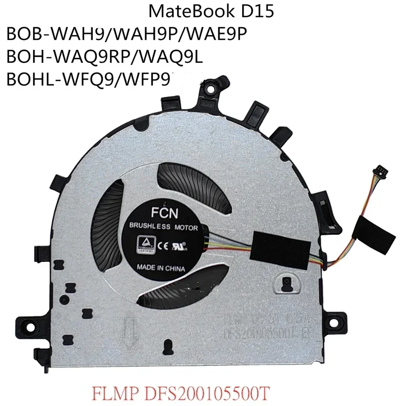 Новый оригинальный охлаждающий вентилятор для ноутбука Huawei MateBook D15 BoB-WAH9 WAH9P BoB-WAE9P