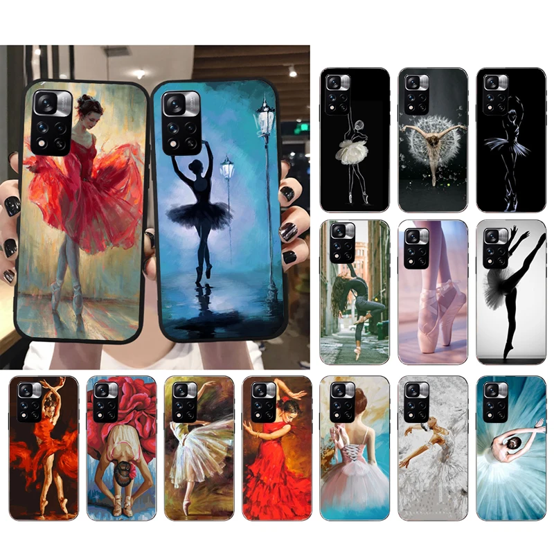 

Phone Case For Xiaomi Redmi Note 12Pro 11 11S 11T Pro 10 9Pro Note10S Redmi 10 9 10C 9C Ballet Dance Girl Case