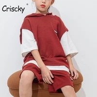 2022 girls boys suit summer boys girls clothing sets summer pullover tops and pants infant boys tracksuits latest