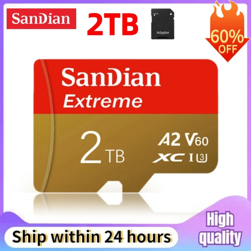 100% оригинальная 1 ТБ Micro TF SD-карта класса 10 высокоскоростная TF-карта 128 ГБ 256 512