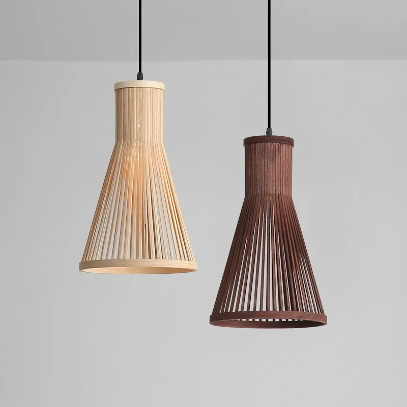 

Modern Japanese bamboo chandelier bamboo lamps restaurant bar bamboo natural color lighting corridor coffee Chandelier