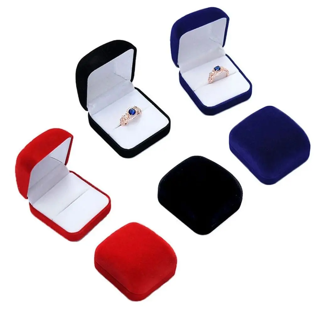 

Упаковочная коробка для обручального кольца, бархатный подарок на день Святого Валентина, Свадебный органайзер для колец, украшение, шпилька