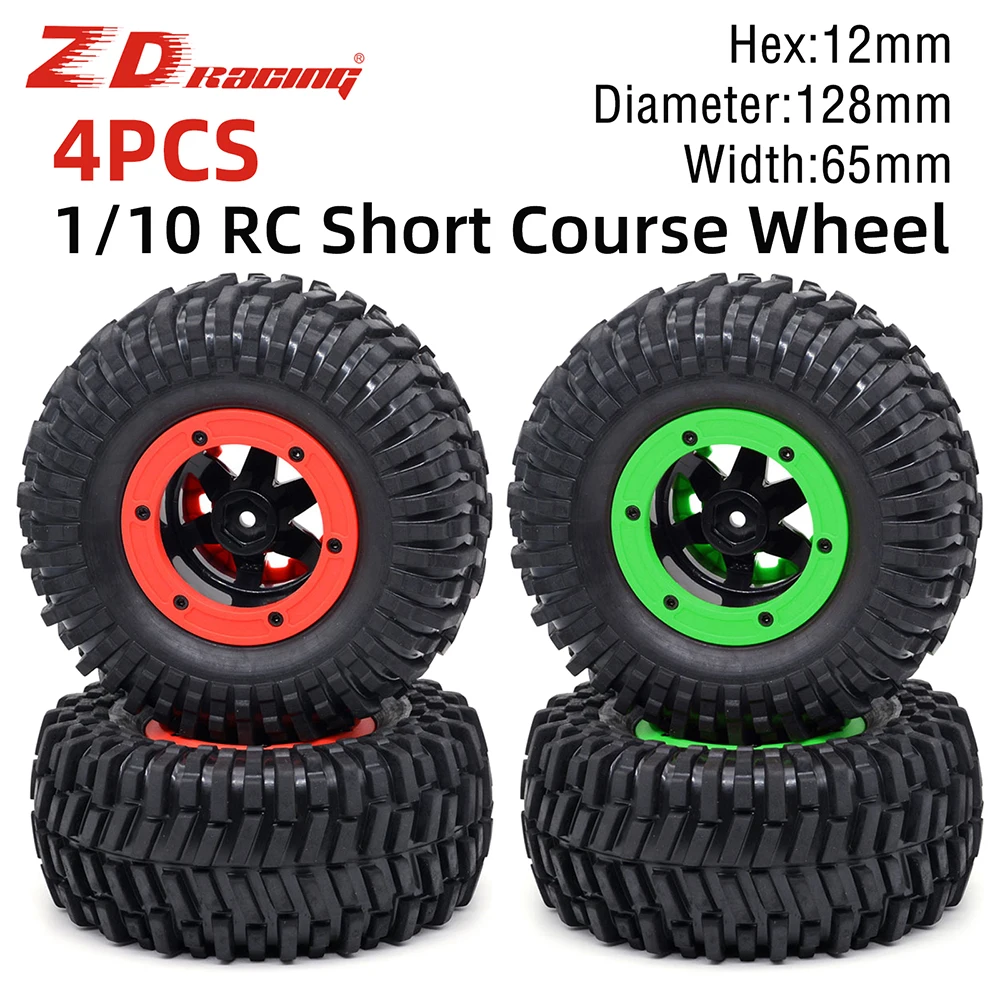 

ZD Racing 110mm RC Car Rubber Tires Wheel Rim Set for 1/10 Short Course Truck ARRMA SENTON 550 MEGA XLH 9125 Traxxas Slash