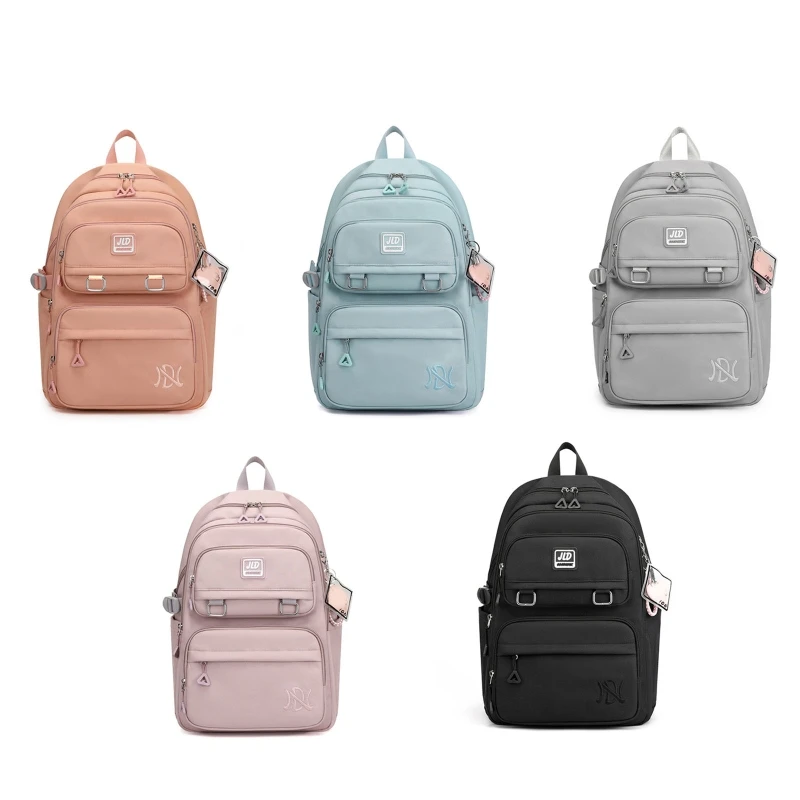 

School Backpack Teen Girls Multi Pocket Schoolbag Student Daypack Female Book Bags Travel Daypack