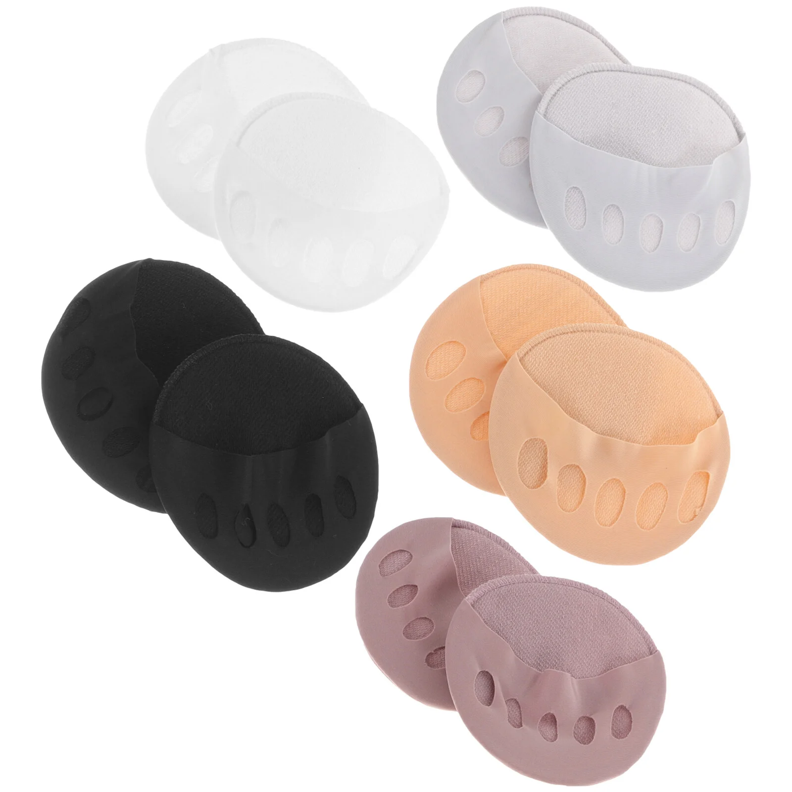 5 Pairs Socks High Heel Women Separated Finger Anti-skid Palm Non-slip Half Invisible Summer Toe Cotton Women's Forefoot