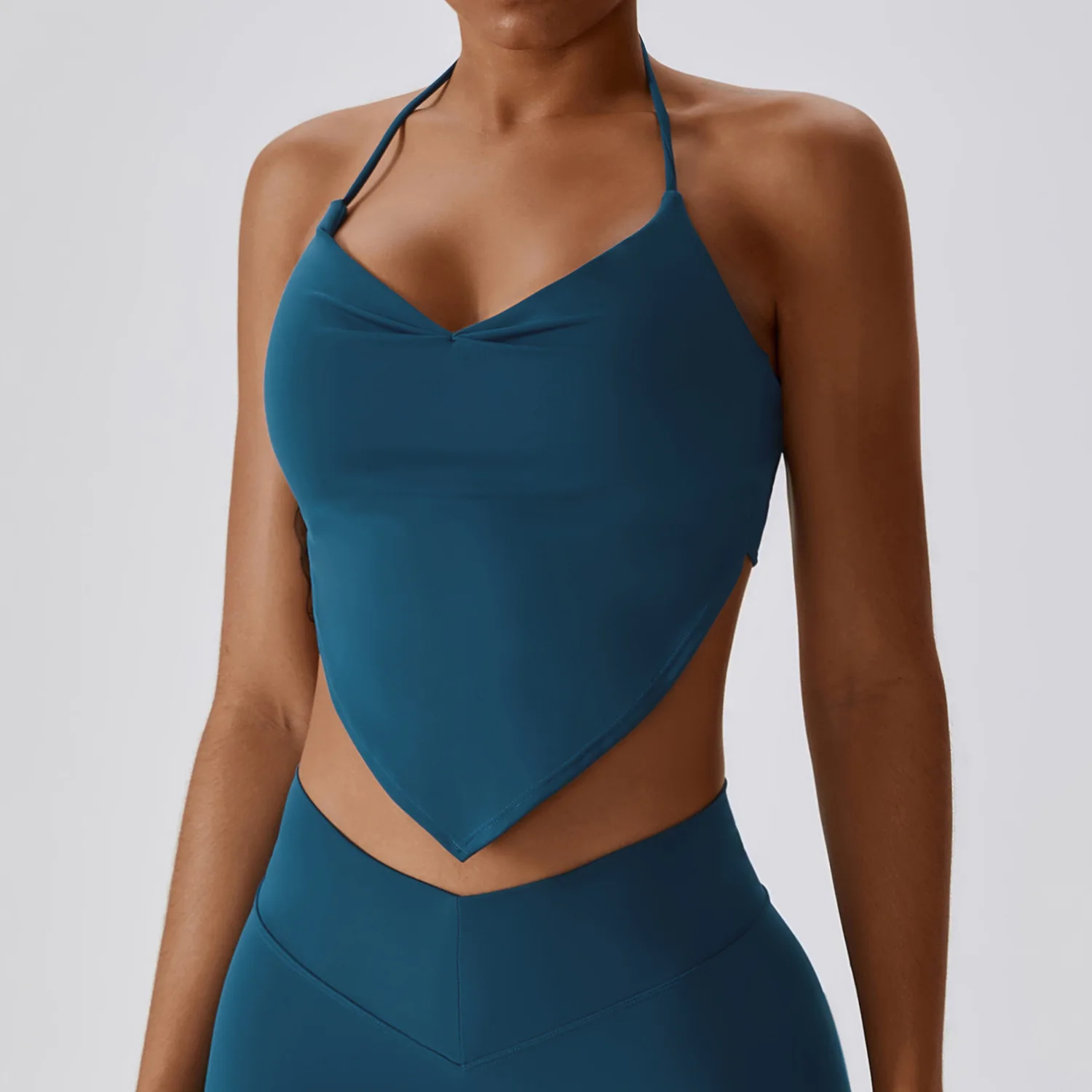 Women's Breathable Yoga Sportswear Backless Underwear Crop Top Fast Drying Shockproof Sports Bra Gym Push-up Running Sportswear